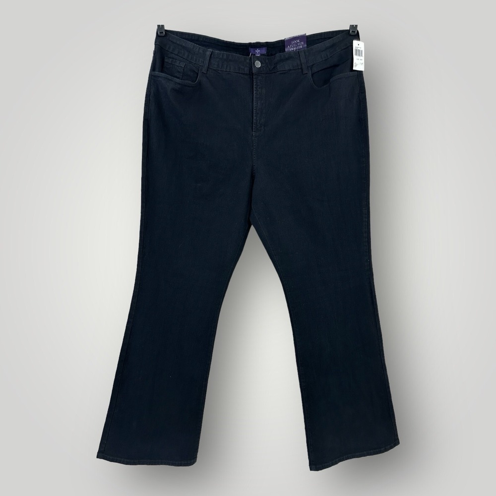 NEW $130 NYDJ Jeans Plus 24 W‎ Black Modern Boot Slimming Shaping Lift Tuck NWT